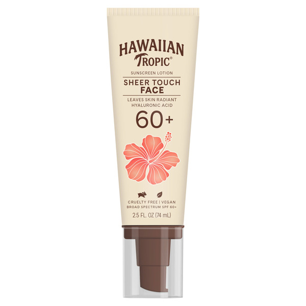 Hawaiian Tropic Sheer Touch Face Broad Spectrum Spf 60+ Sunscreen Lotion - 2.5 fl oz