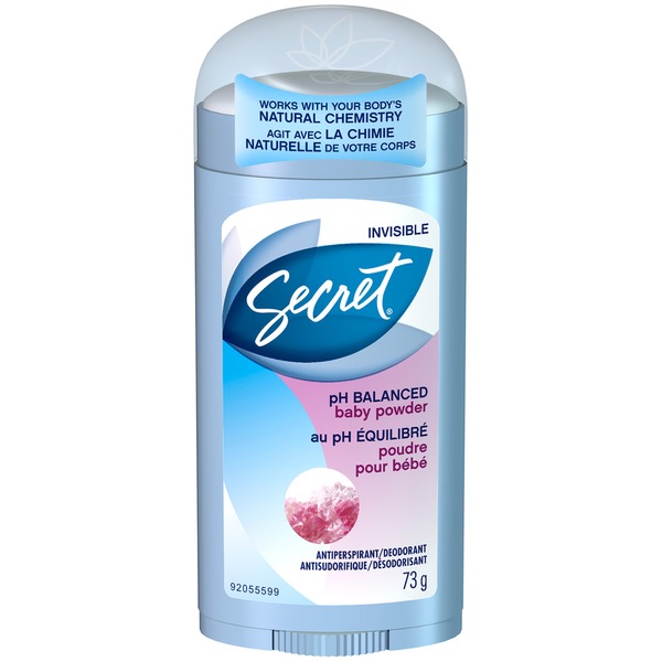 Secret Invisible Solid Baby Powder Antiperspirant/Deodorant (73 g