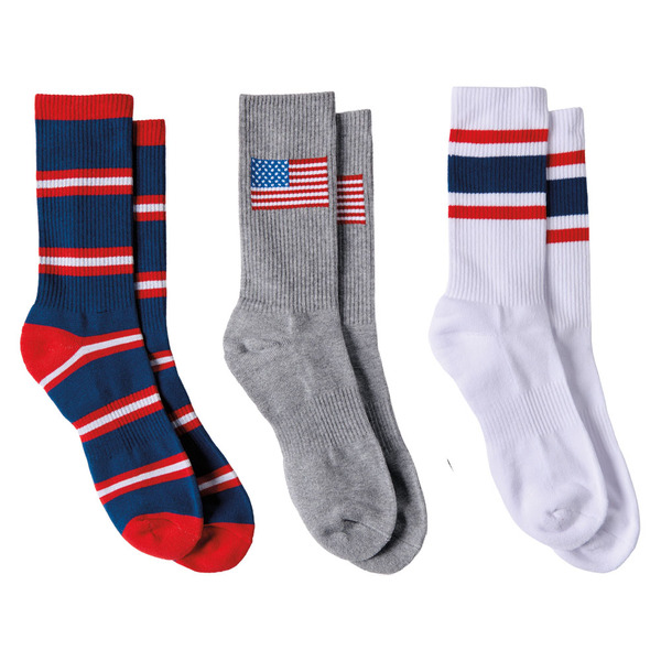 Crane Stripe/Gray/White Retro Socks, Size 6-12 Same-Day Delivery