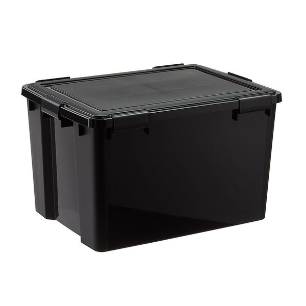 Iris 74 Quart Weathertight Tote - Black - 23-1/2" x 17-3/4" x 14-1/2" h