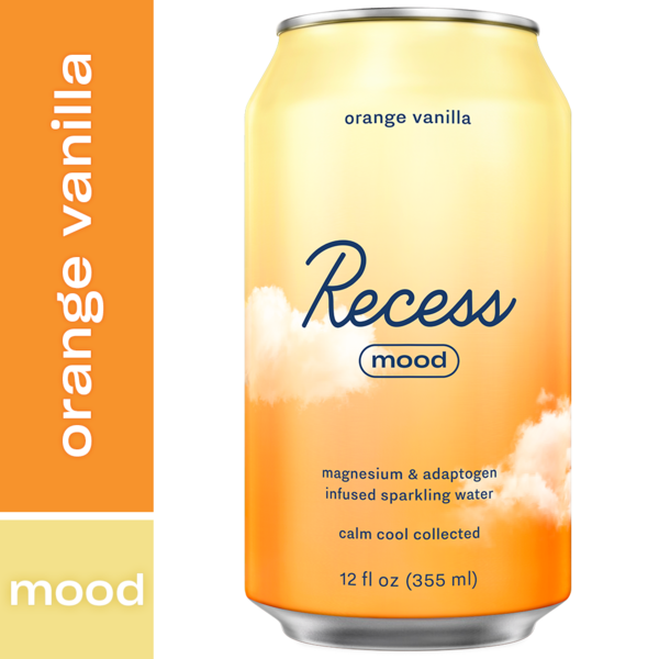 Recess Mood Orange Vanilla Magnesium & Adaptogen Infused Sparkling Water