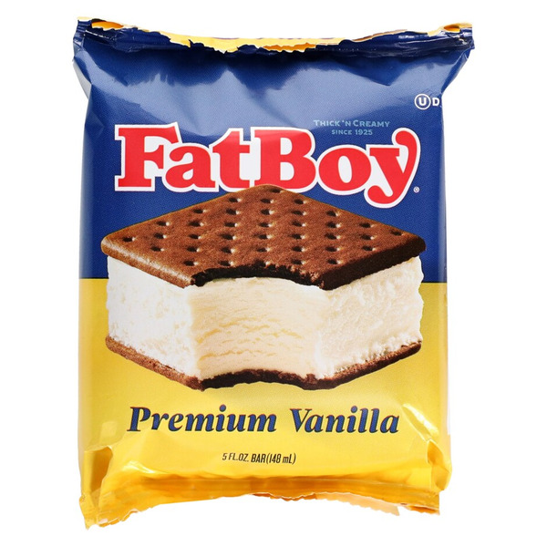 FatBoy Ice Cream Sandwiches, Premium Vanilla Same-Day Delivery