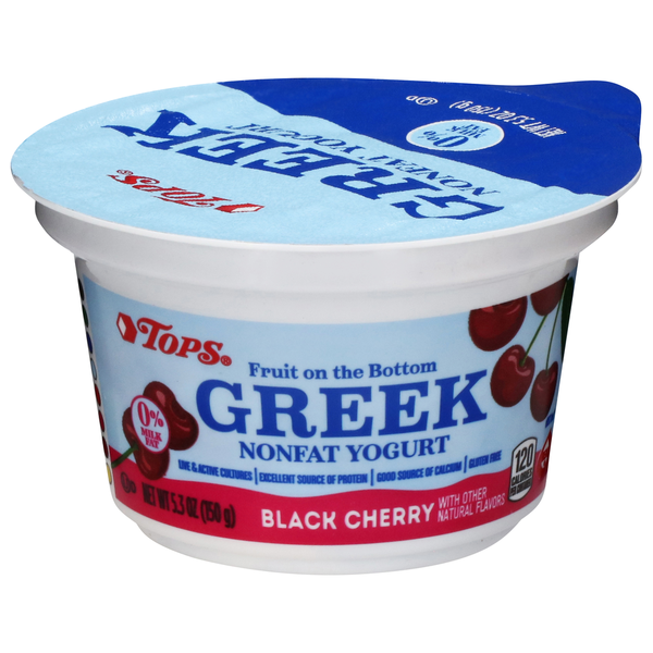 TOPS Nonfat Fruit on the Bottom Black Cherry Greek Yogurt Same-Day