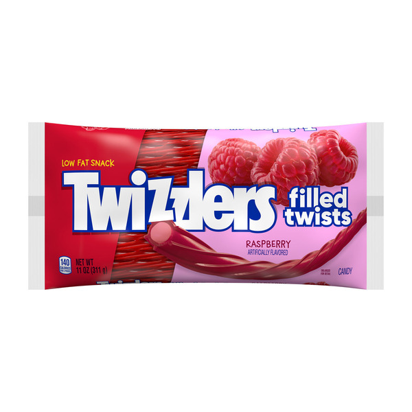 TWIZZLERS Filled Twists Raspberry Flavored Licorice Style, Chewy
