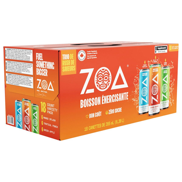 ZOA Zero Sugar Energy Drink Variety Pack