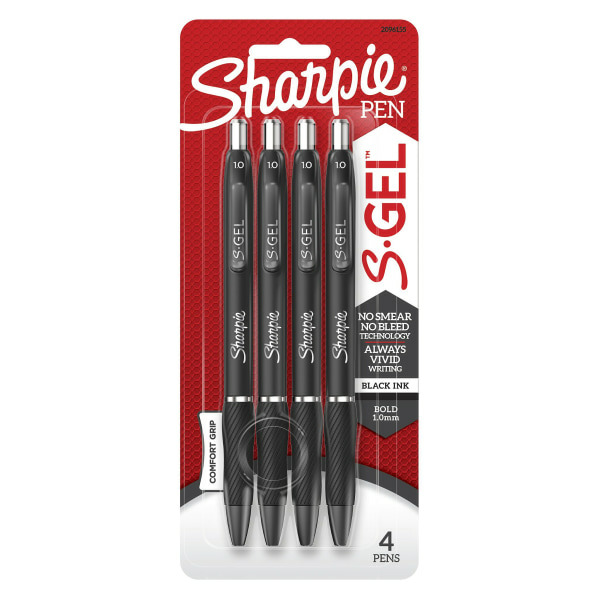 Sharpie 1.0mm Bold Point Black Ink S-Gel Pens