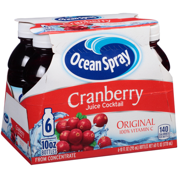 Ocean Spray- Cranberry Juice Cocktail - 4/6pks/10 oz bottles