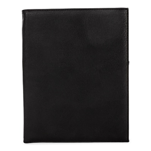 Bond Street WRC5042BS-BLACK 12.5" x 0.5" x 9.75" Black Vegan Leather Padfolio