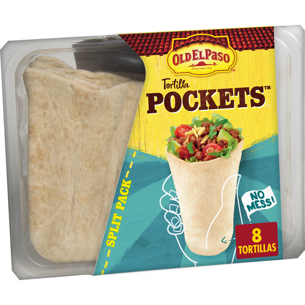 Old El Paso Flour Tortilla Pockets, 8 Pack