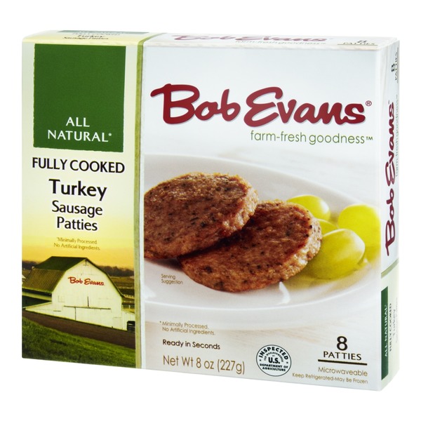 Bob Evans Fully Cooked Turkey Sausage Patties 8 CT (8 oz) Instacart
