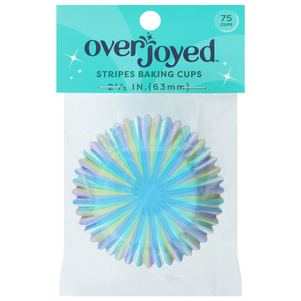 Overjoyed Baking Cups, Stripes, 2.5 Inch