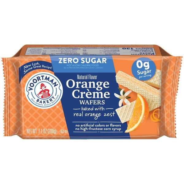 Voortman Bakery Zero Sugar Orange Creme Wafers