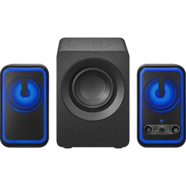 Insignia 2.1 Bluetooth Computer Speaker System with RGB Lighting & Remote Control, 3-Piece - Black