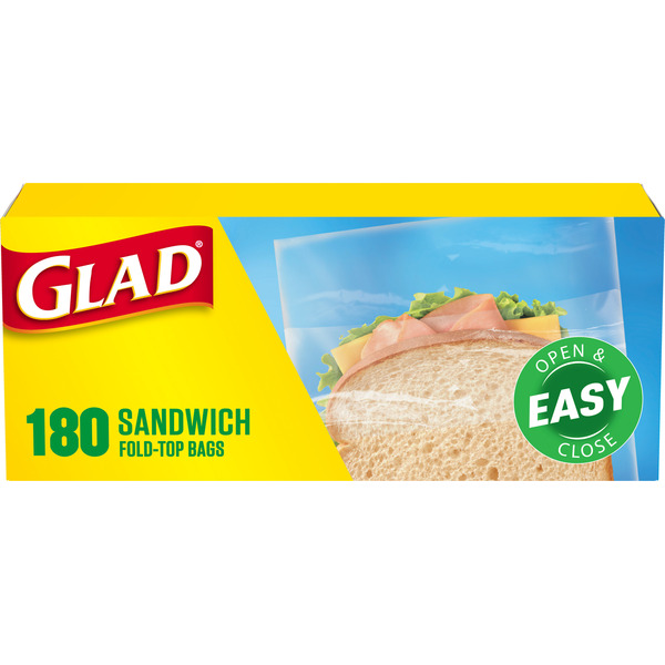 Glad Food Storage Bags, Sandwich Fold Top Same-Day Pickup