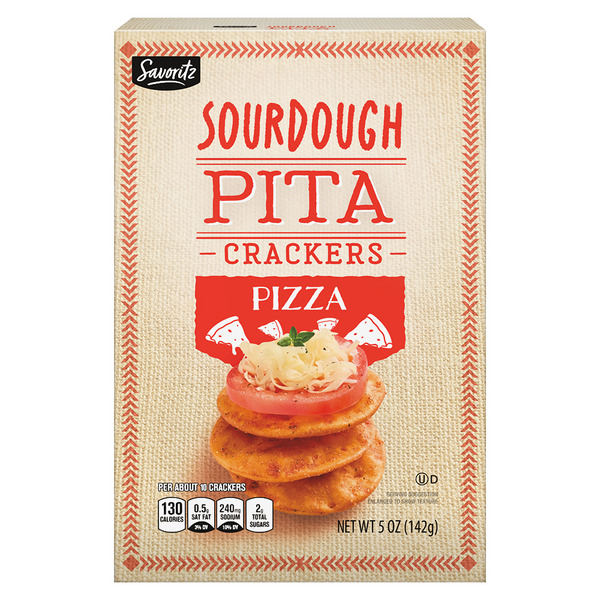 Savoritz Pizza Sourdough Pita Crackers