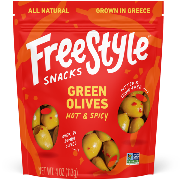 Freestyle Snacks Hot & Spicy Green Olives Same-Day Delivery or