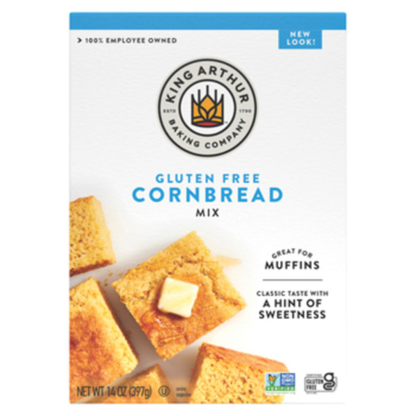 King Arthur Baking Company Gluten Free Cornbread Muffin Mix, Non