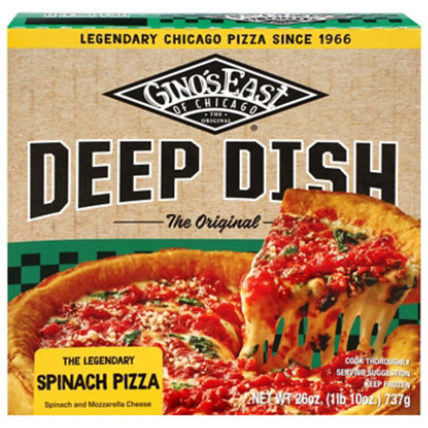 Gino's East Deep Dish Spinach Pizza
