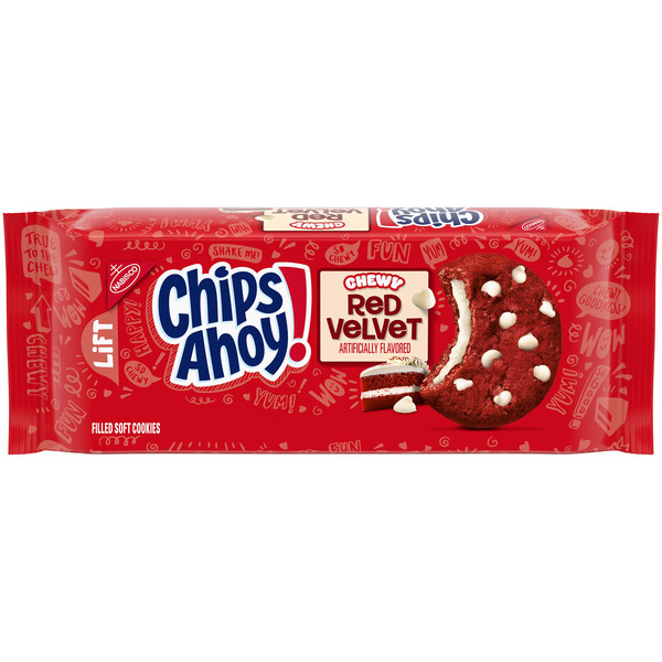 Cookies メッシュシャツ 83 レッド CHIPS AHOY! Chewy Red Velvet Cookies 9.6 oz Same-Day Delivery or