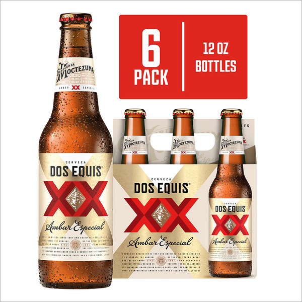 Dos Equis Ambar Mexican Lager Beer, 6 Pack, 12 fl oz Bottles Same