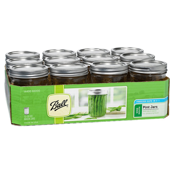 Jarden Home Brands - Ball Wide Mouth Mason Jar - 12/16 oz