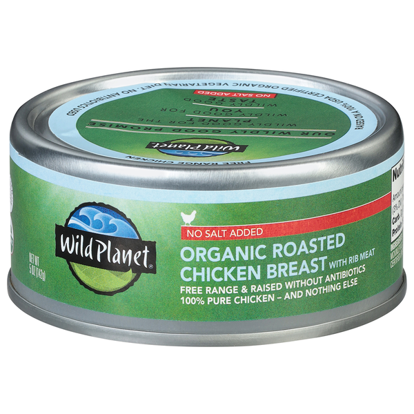Wild Planet Chicken Breast, Organic, No Salt Added, Roasted Same