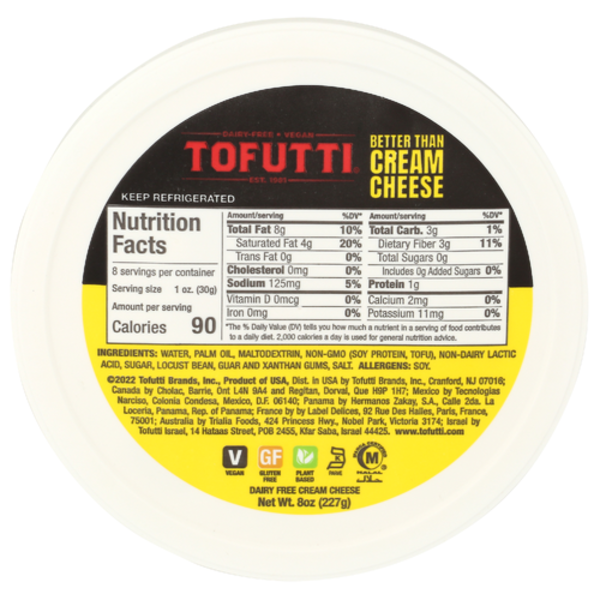 Tofutti Non-Hydrogenated Better Than Cream Cheese