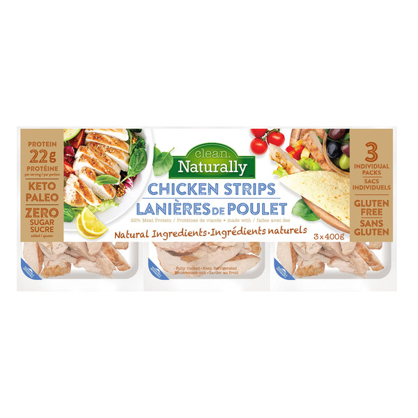 Clean Naturally Fully Cooked Chicken Strips