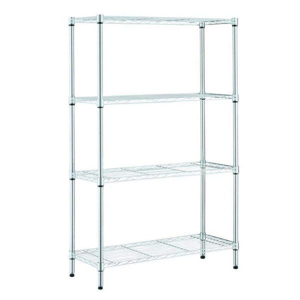 HDX 4-tier Steel Wire Shelving Unit In Chrome (36 In. W X 54 In. H X 14 In. D)