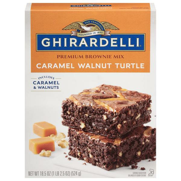 GHIRARDELLI Caramel Walnut Turtle Premium Brownie Mix Same-Day