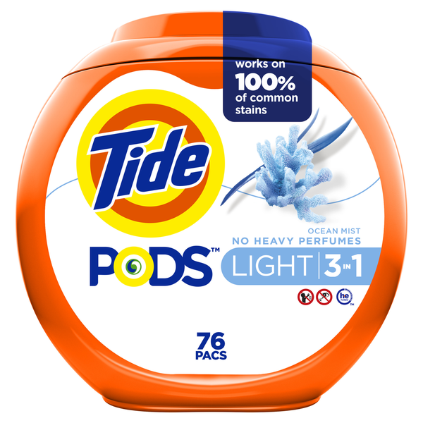 Publix Tide PODS Light Laundry Detergent Pacs, Ocean Mist Scent SameDay Delivery or Pickup