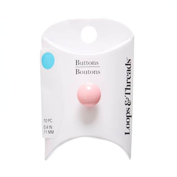 Loops & Threads Pink Faceted Round Shank Buttons