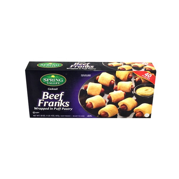 Spring Valley - Cocktail Beef Franks Wrapped in Puff Pastry - 40 Ct