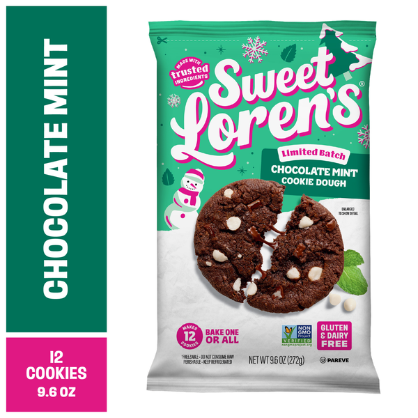 Sweet Loren's Chocolate Mint Cookie Dough, Gluten Free & Vegan
