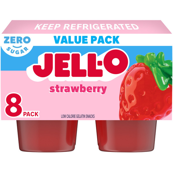 sugarmama※プロフ必読品 Jell-O Strawberry Sugar Free Refrigerated Gelatin Same-Day