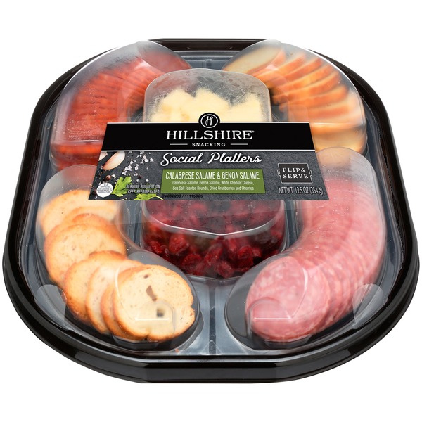 Hillshire Farm Calabrese Salame, Genoa Salame, White Cheddar Cheese, Sea Salt Toasted Rounds, D