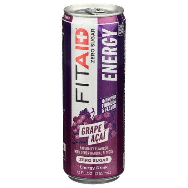 Life Aid Drinks FITAID Naturally Sweetened Energy - Grape Acai