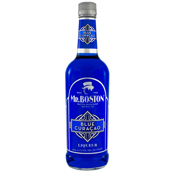Mr. Boston Blue Curacao Orange Liqueur, 30 Proof Same-Day Delivery