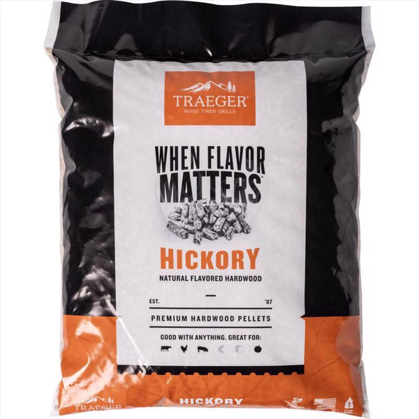 Traeger Hardwood Pellets, Premium, Hickory