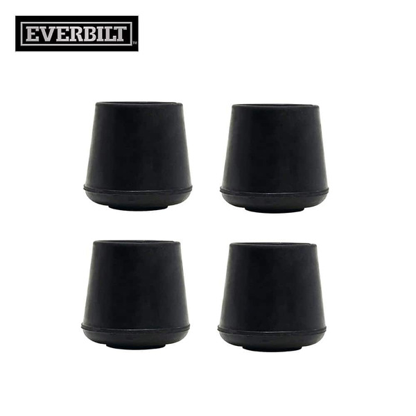 Everbilt 1 In. Black Rubber Leg Caps For Table, Chair, And Furniture Leg Floor Protection (4-pack)