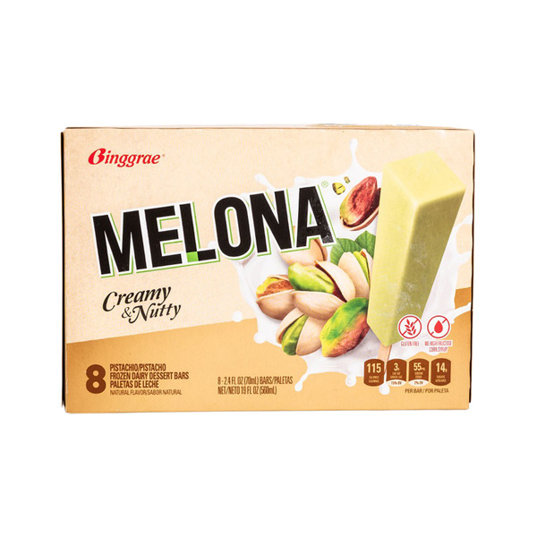 Melona Binggrae Creamy & Nutty Pistachio Frozen Dairy Dessert Bars