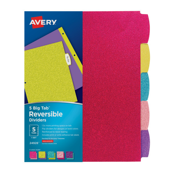 Avery Dividers, Reversible
