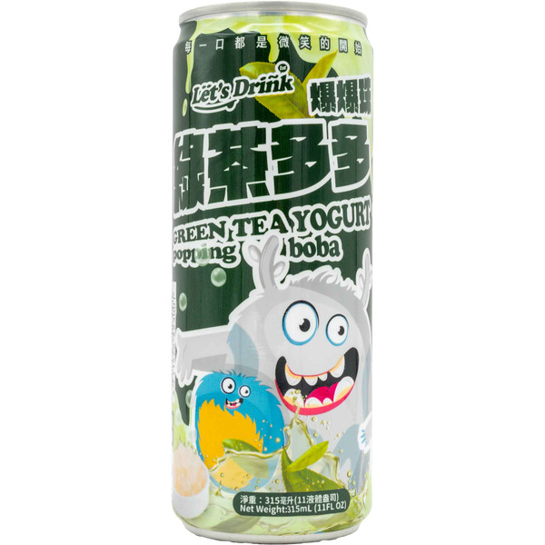 Let's Drink Green Tea Yogurt Popping Boba
