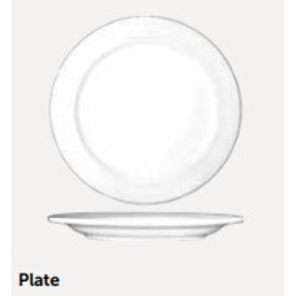Tableware - 10" Classic Dover Plate, White, 1 Dz