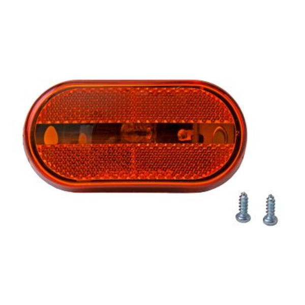 Carry-On Trailer Round Trailer Marker/Clearance Light with Reflex, Amber