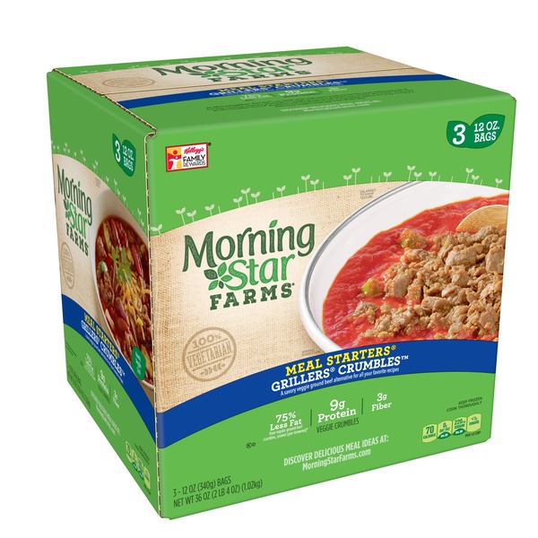 Morning Star Farms Veggie Meal Starters Crumbles Grillers Original (36