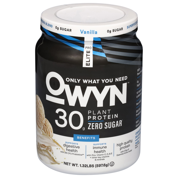 OWYN Zero Sugar Elite Pro Vanilla Plant Protein Same-Day Delivery