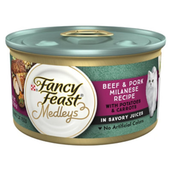 Fancy Feast Beef & Pork Milanese Recipe In Savory Juices Gourmet Cat Food