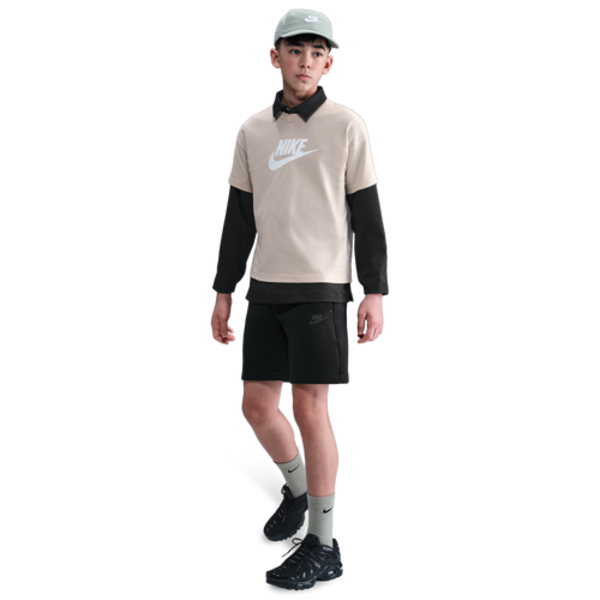 Nike Boys' Sportswear Tech Fleece Shorts, L - Black/Black