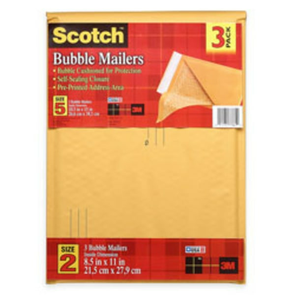 Scotch Kraft Size 5 Bubble Mailers